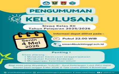 Pengumuman Kelulusan Siswa Kelas XII Tahun Pelajaran 2025/2026