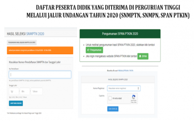 PESERTA DIDIK YANG DIERIMA JALUR UNDANGAN 2020